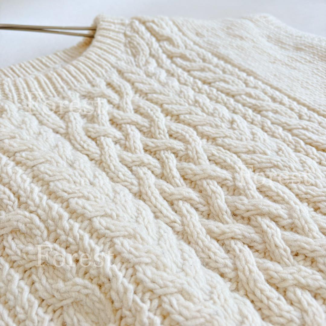 ペルーアラン柄ルーズベスト sizeFREE　かぐれ