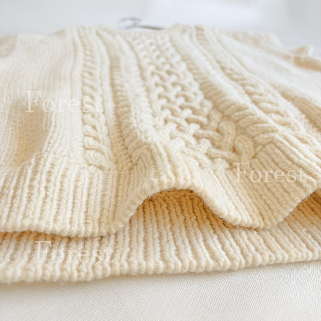 ペルーアラン柄ルーズベスト sizeFREE　かぐれ