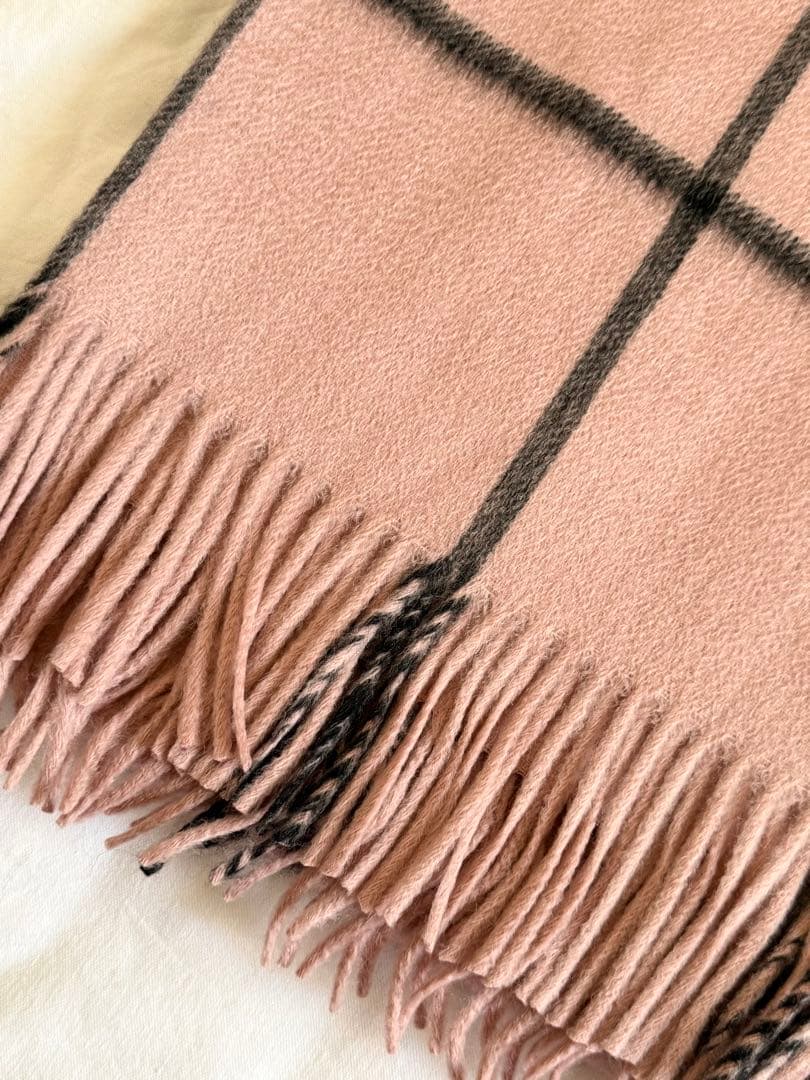 ジョシュアエリス　カシミヤ大判ストール　くすみピンク　新品未使用