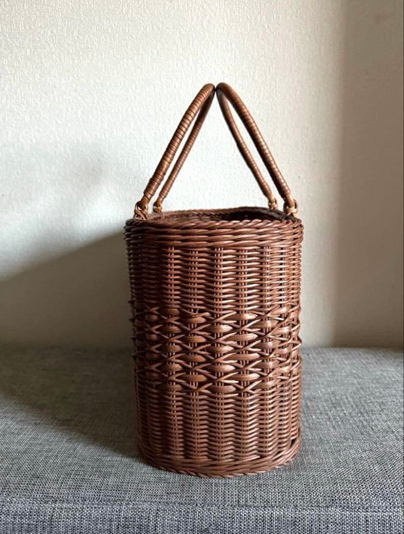 日本製 山形 籐工芸 かごバッグ 籠 バスケット