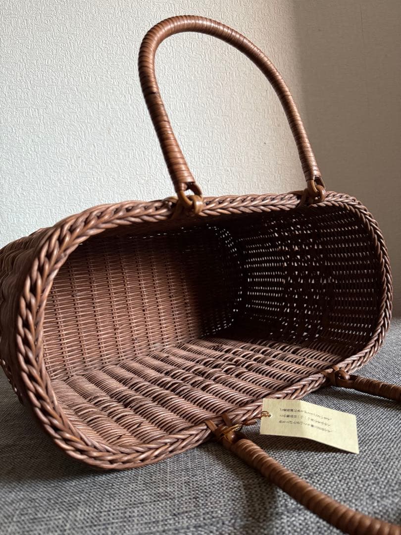 日本製 山形 籐工芸 かごバッグ 籠 バスケット