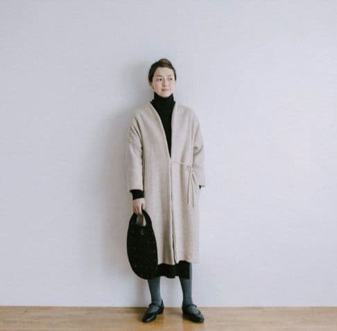 Gauze# ジーロンラムウール HAORI ライトグレー