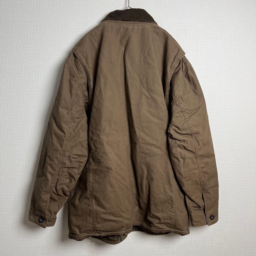 593 ORVISコーデュロイ襟・キルト裏地・多層ポケット・ハンドウォーマー・L