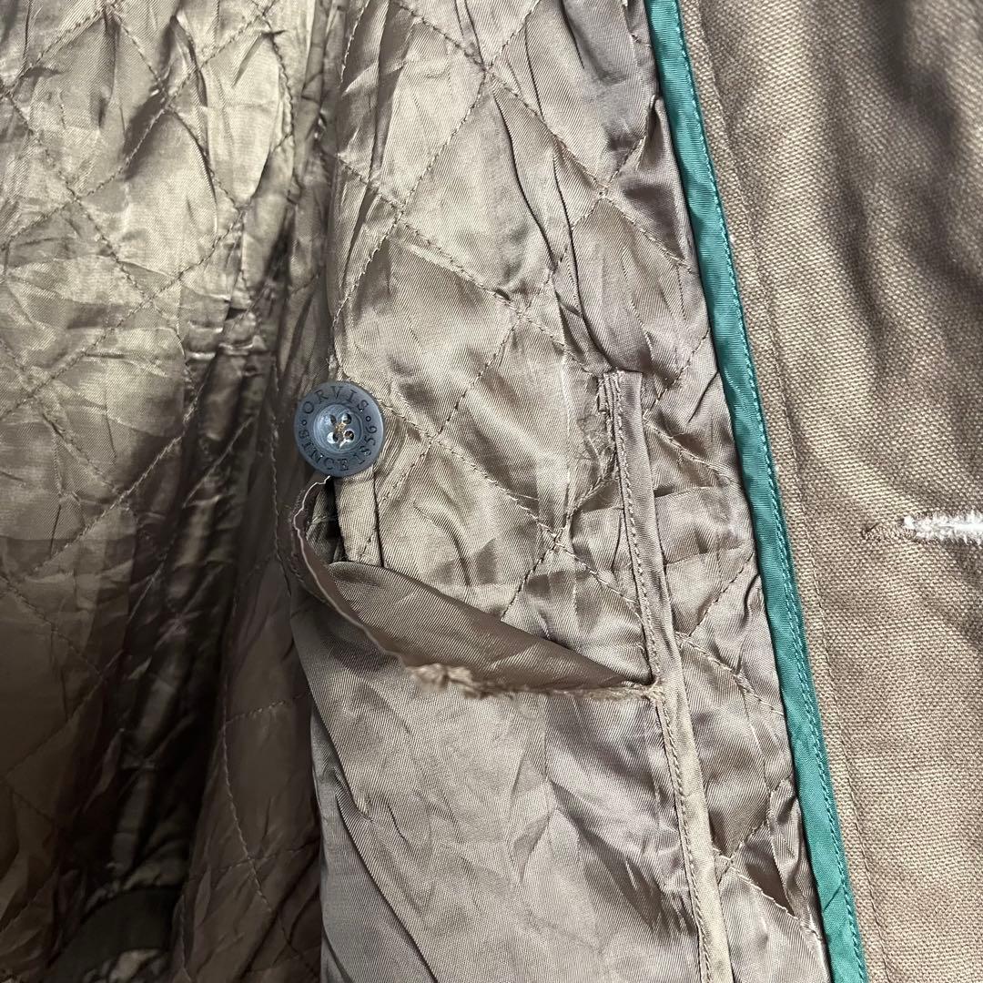 593 ORVISコーデュロイ襟・キルト裏地・多層ポケット・ハンドウォーマー・L