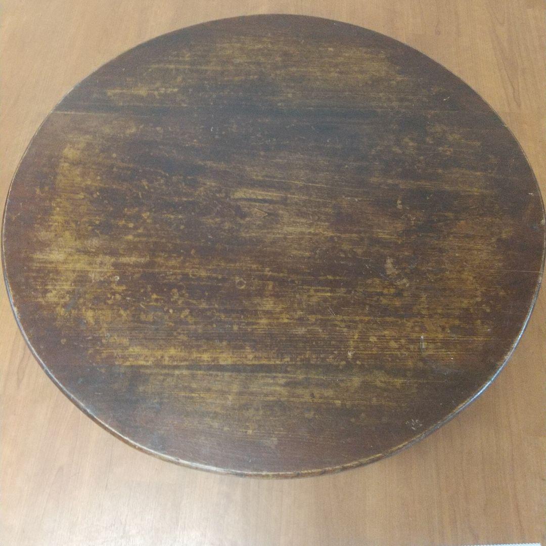 昭和レトロ 古家具 円形 円型 木製ちゃぶ台 折り畳みテーブル 円卓 座卓 大型