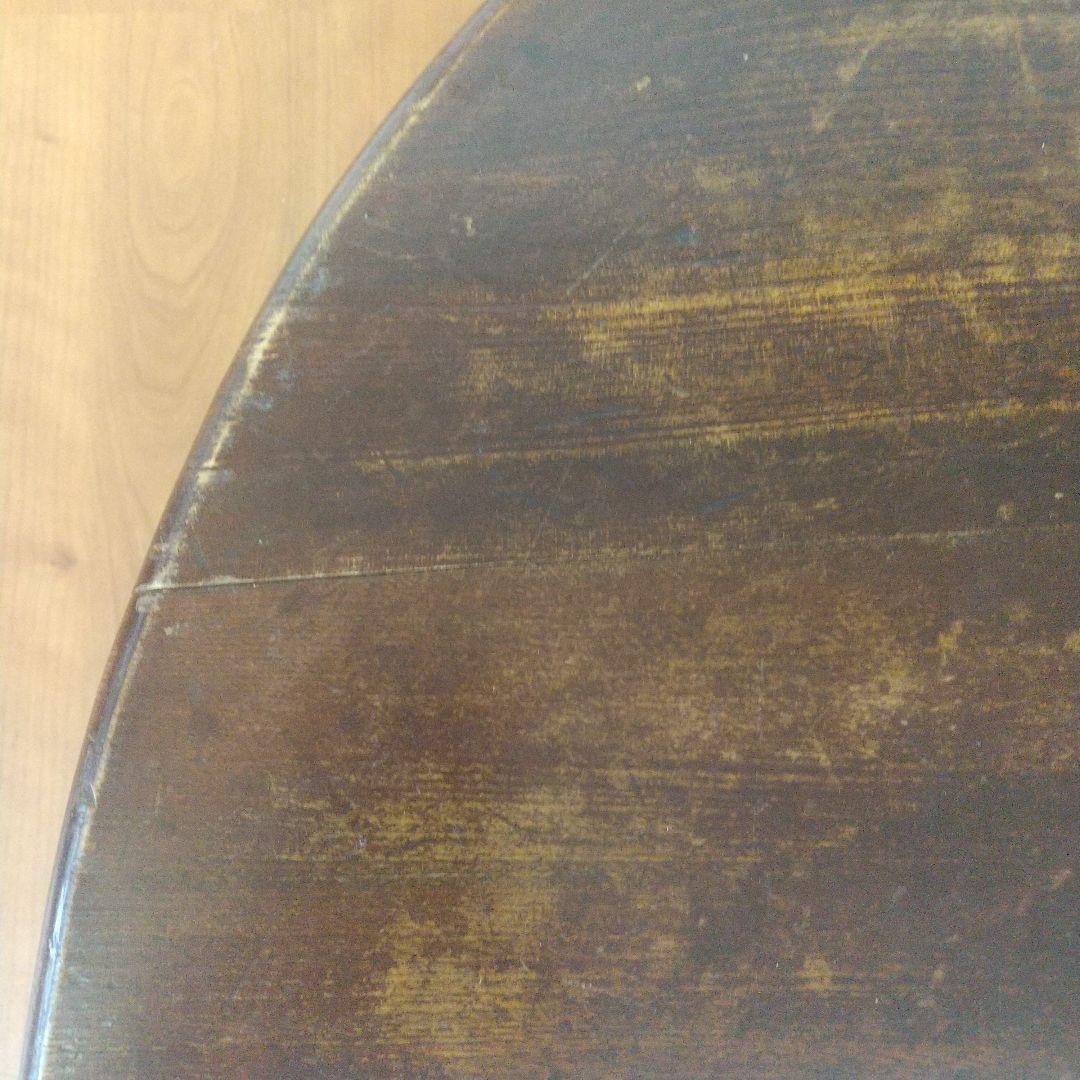 昭和レトロ 古家具 円形 円型 木製ちゃぶ台 折り畳みテーブル 円卓 座卓 大型