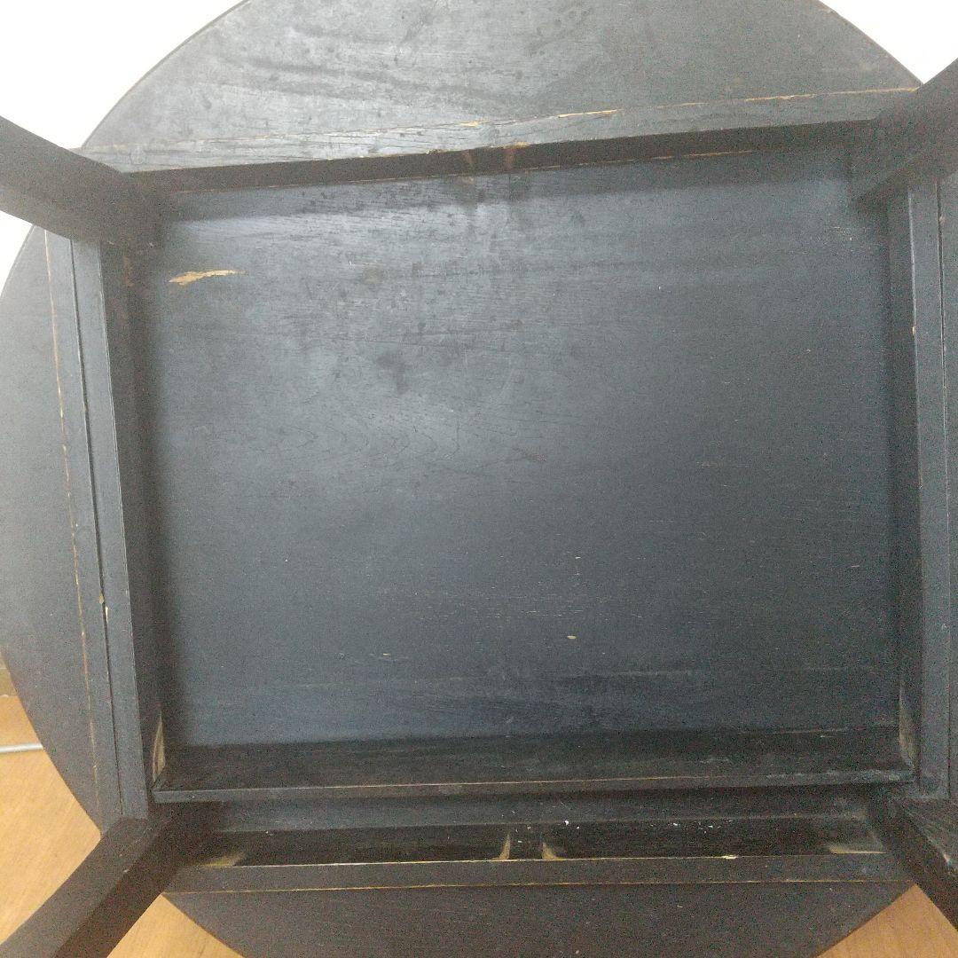 昭和レトロ 古家具 円形 円型 木製ちゃぶ台 折り畳みテーブル 円卓 座卓 大型