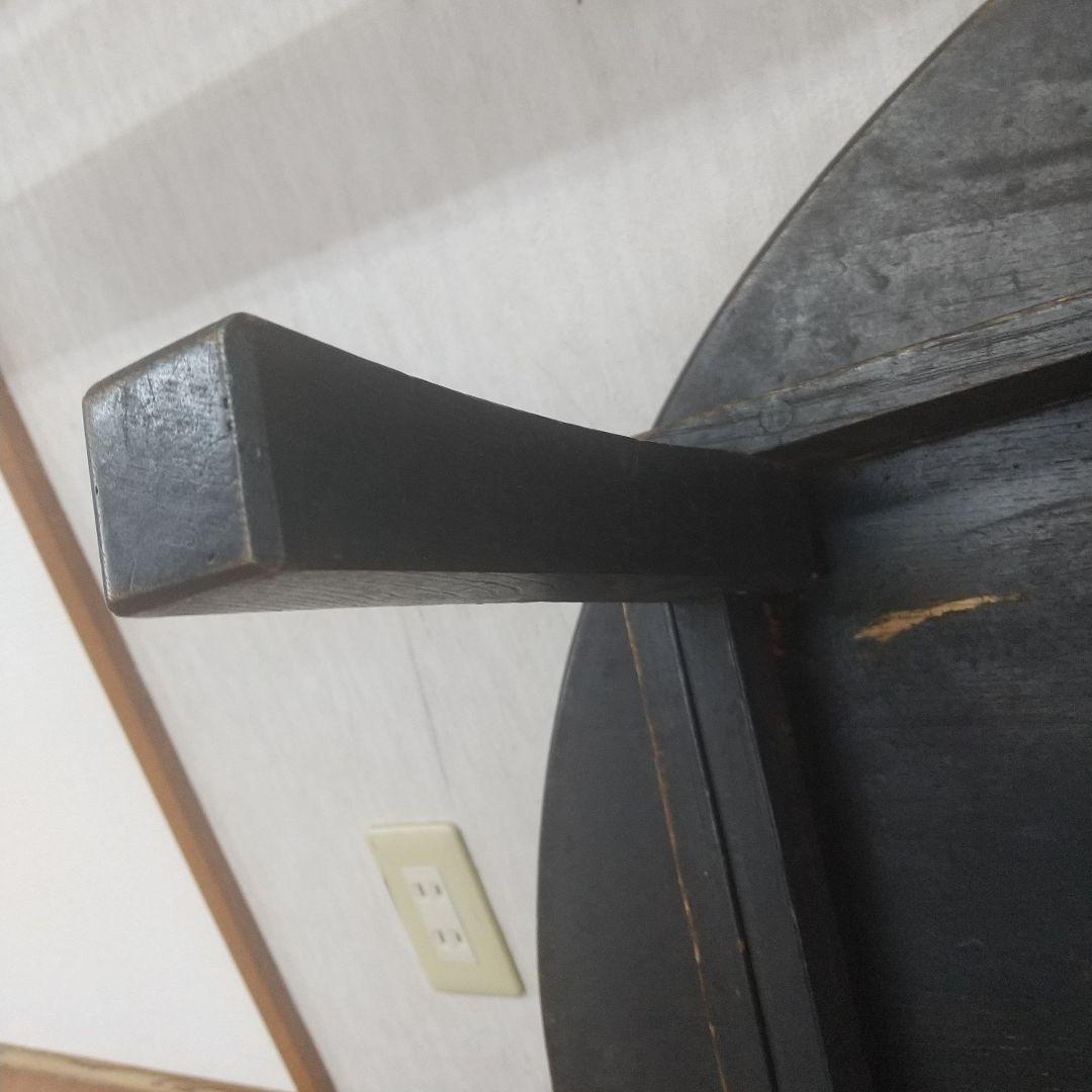 昭和レトロ 古家具 円形 円型 木製ちゃぶ台 折り畳みテーブル 円卓 座卓 大型