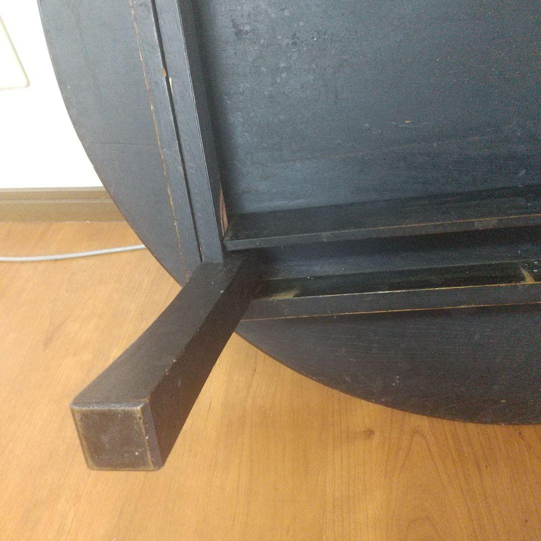 昭和レトロ 古家具 円形 円型 木製ちゃぶ台 折り畳みテーブル 円卓 座卓 大型