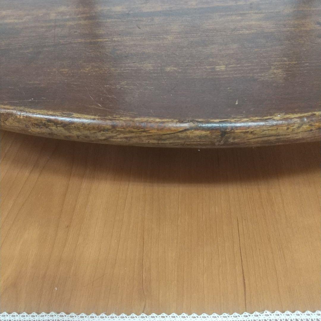 昭和レトロ 古家具 円形 円型 木製ちゃぶ台 折り畳みテーブル 円卓 座卓 大型