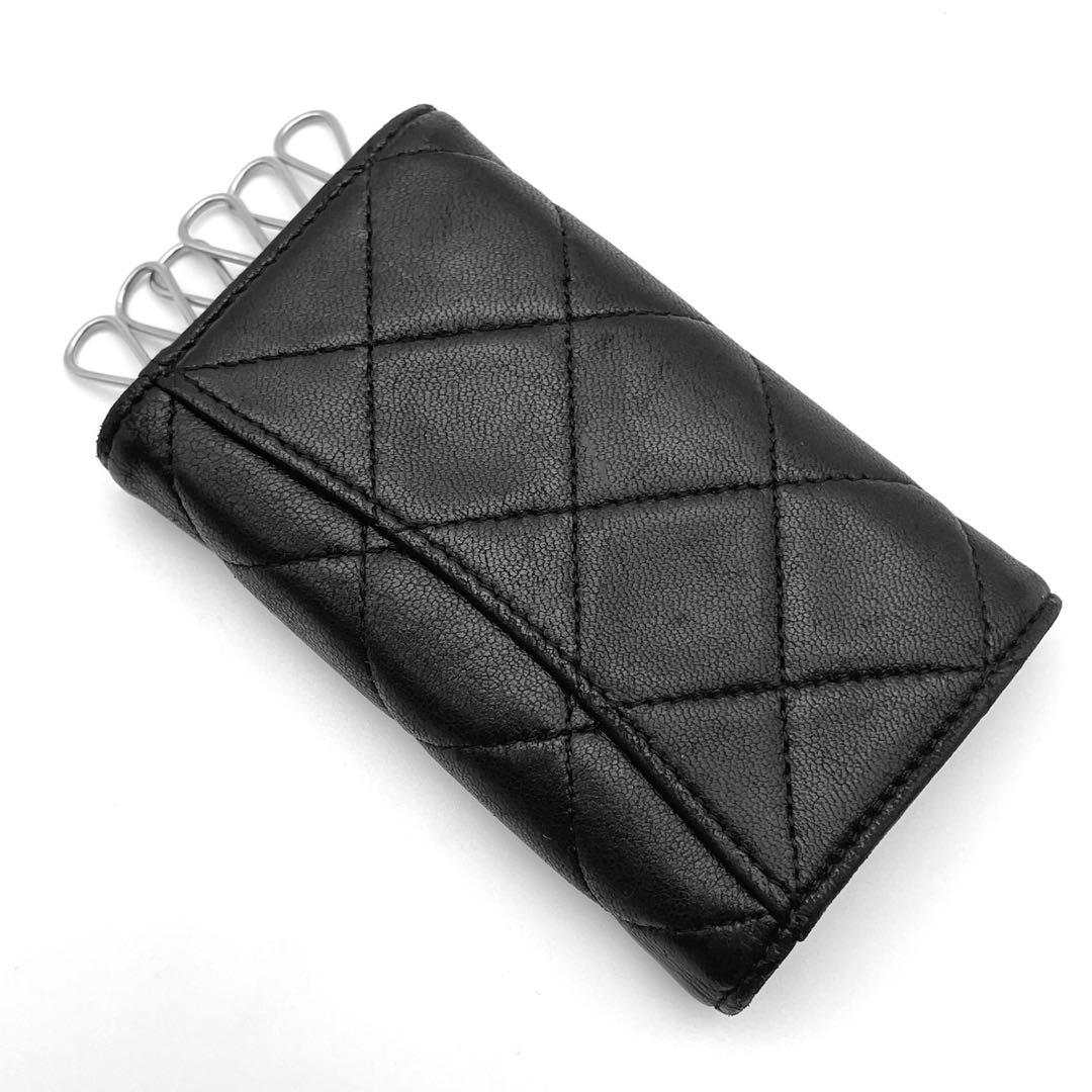 CHANEL シャネル ６連 キーケース マトラッセ カードポケット付き