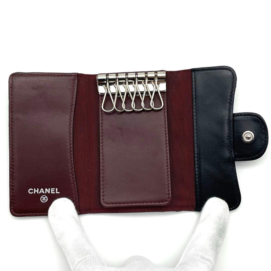 CHANEL シャネル ６連 キーケース マトラッセ カードポケット付き