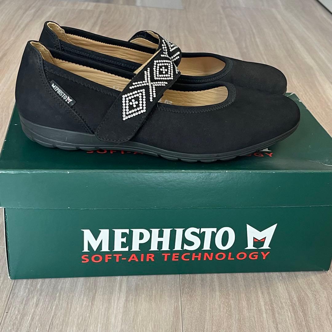 MEPHISTO 黒　ストラップシューズ　メフィスト　フランス　23、5cm