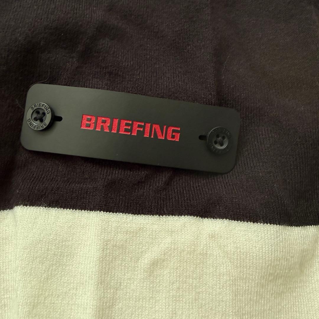 ブリーフィングゴルフ　ニット　S相当　黒　白　バイカラー　レーヨン素材