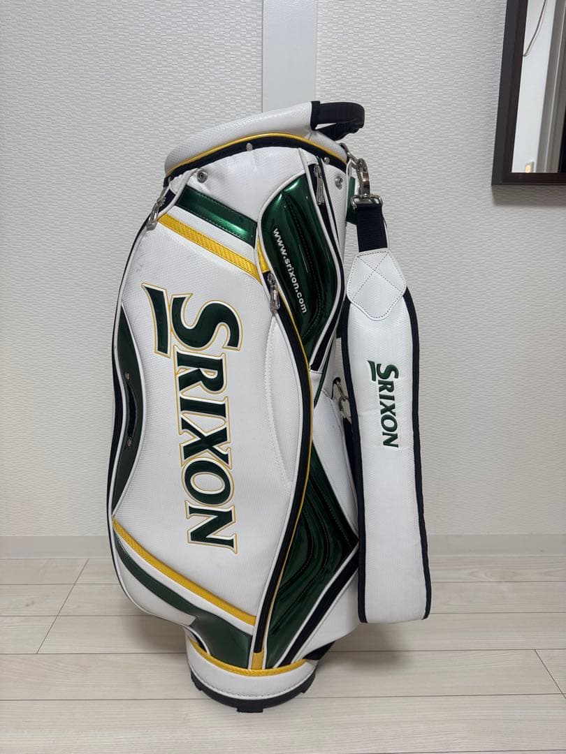 SRICONキャディバッグ ホワイト/グリーン/イエロー