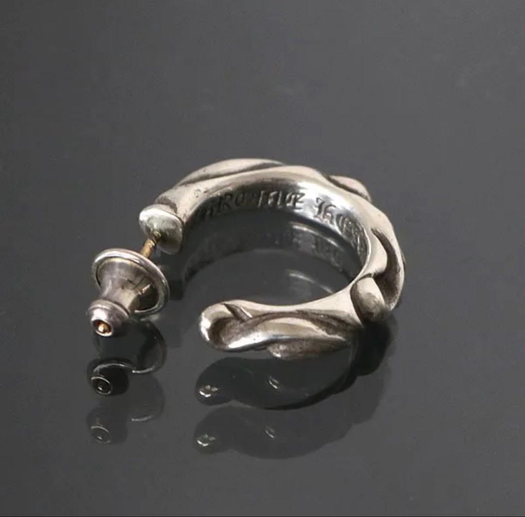 クロムハーツ スクロール フープ ピアス SV925 100093