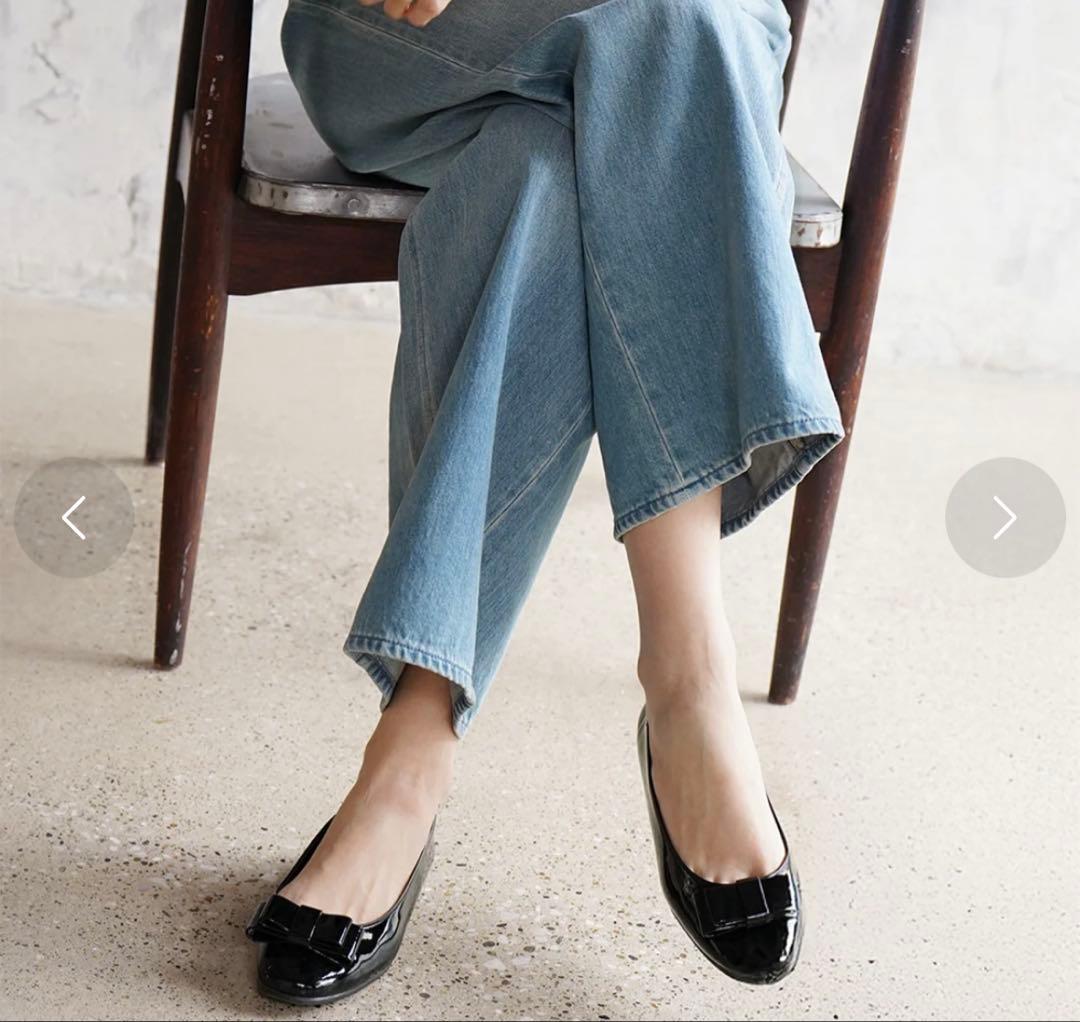 VIRINA （ヴィリーナ）　晴雨兼用エマリボンバレエシューズ （ブラック）