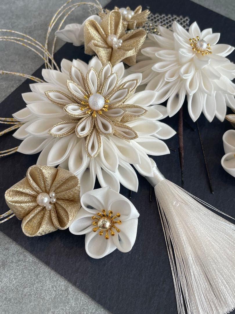 白髪飾り　振袖髪飾り　成人式髪飾り　髪飾りセット