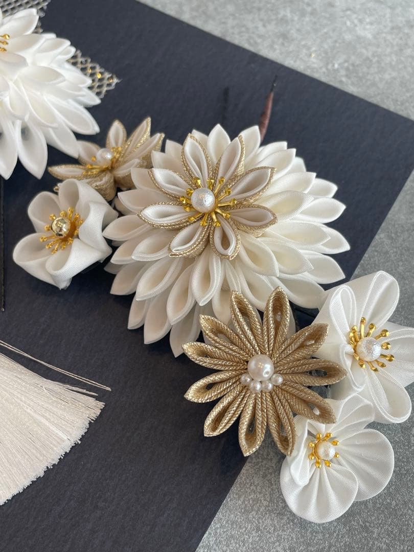 白髪飾り　振袖髪飾り　成人式髪飾り　髪飾りセット