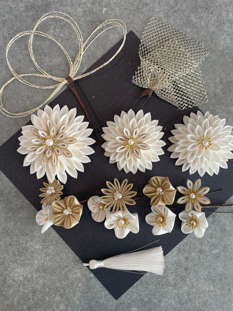 白髪飾り　振袖髪飾り　成人式髪飾り　髪飾りセット