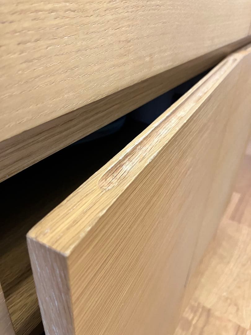 【おの】無印良品　オーク材キャビネット大 木製扉