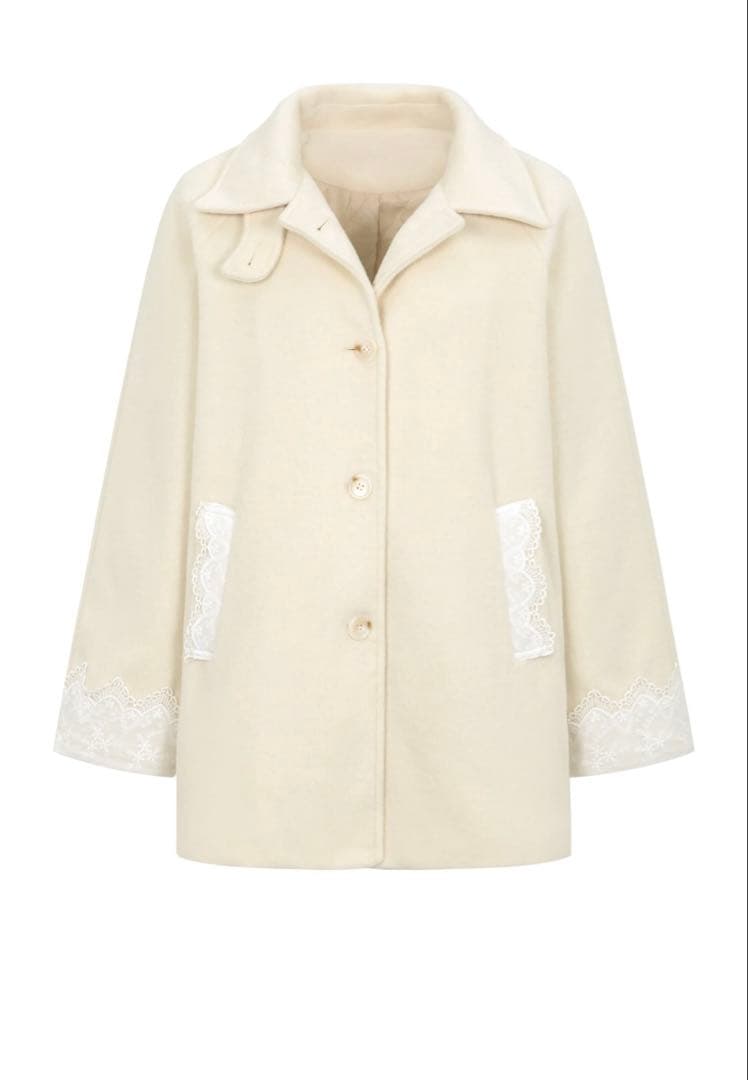 ジャケット・アウター muguet romantic milky midi coat