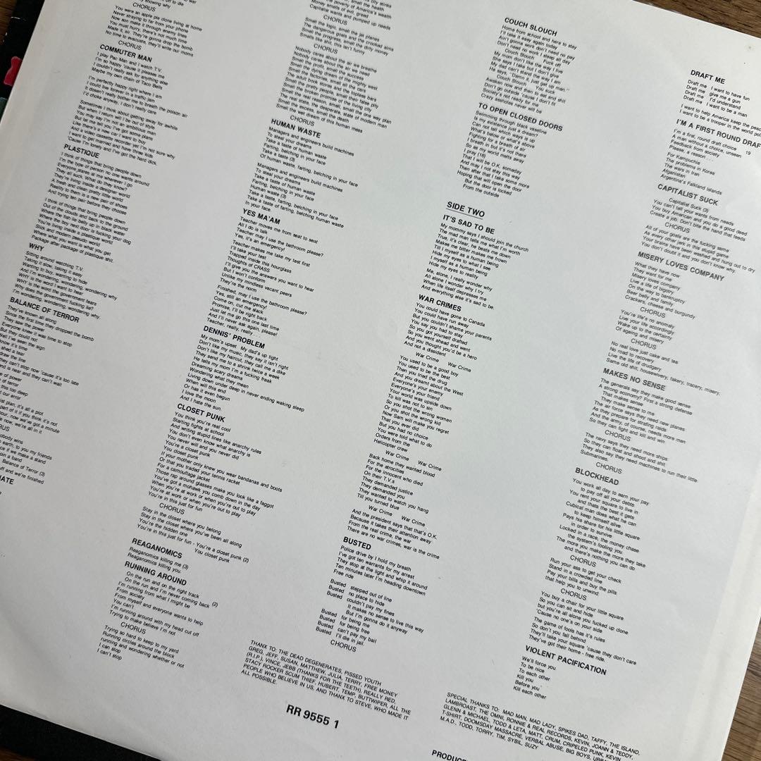 【超希少】D.R.I. 『Dirty Rotten LP』