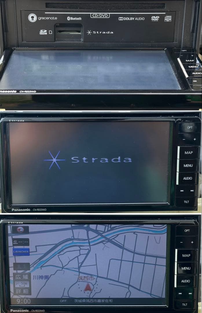 パナソニック CN-RE03WD ナビ フルセグ。地図データ2016年。