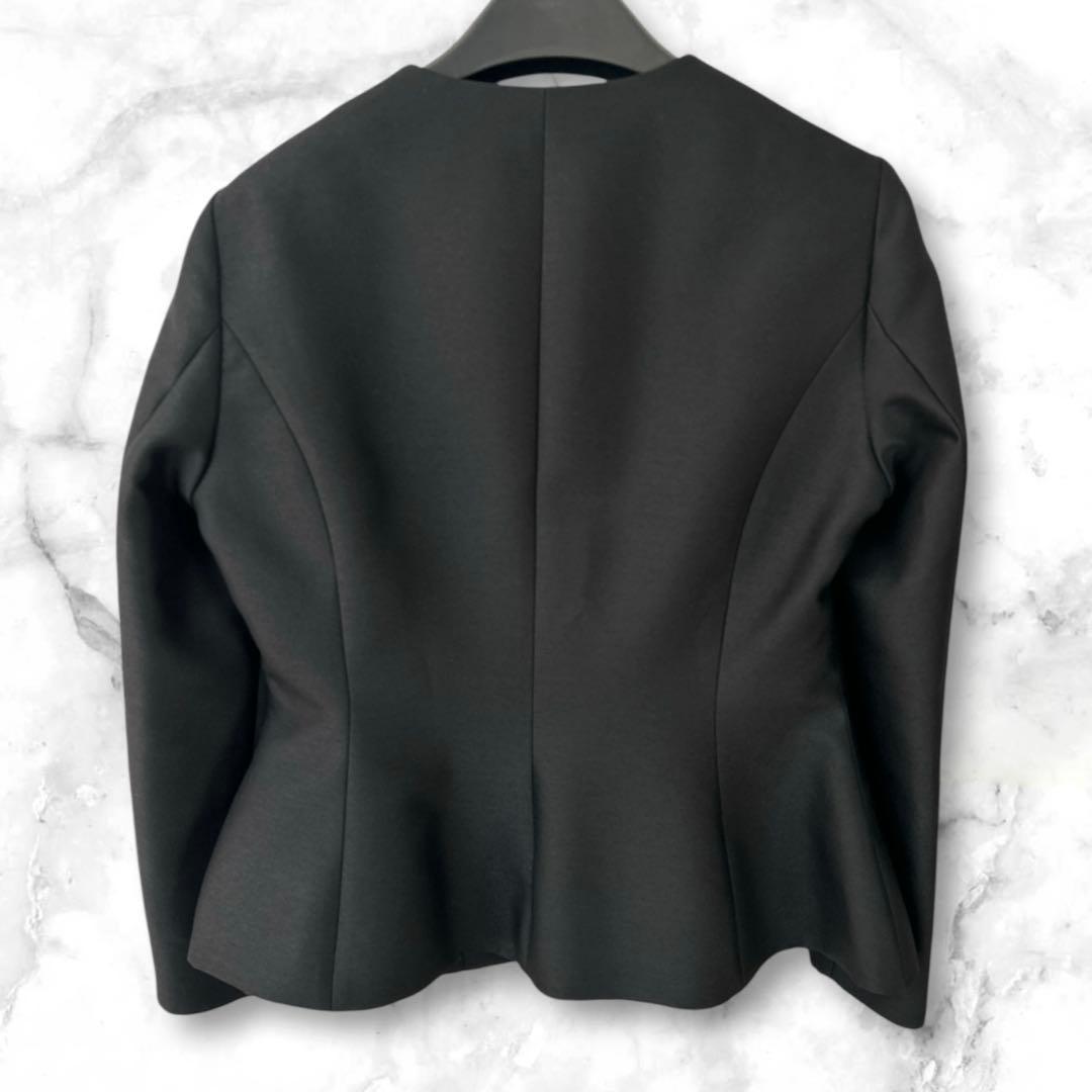 美品✨yoko chan　ヨーコチャン ノーカラージャケット　ブラック 38 絹