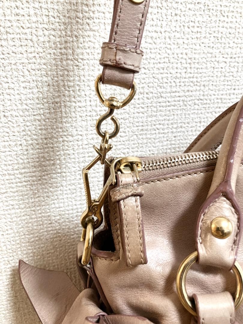 MIU MIU VITELLO LUX RIBBON BAG レザー バッグ
