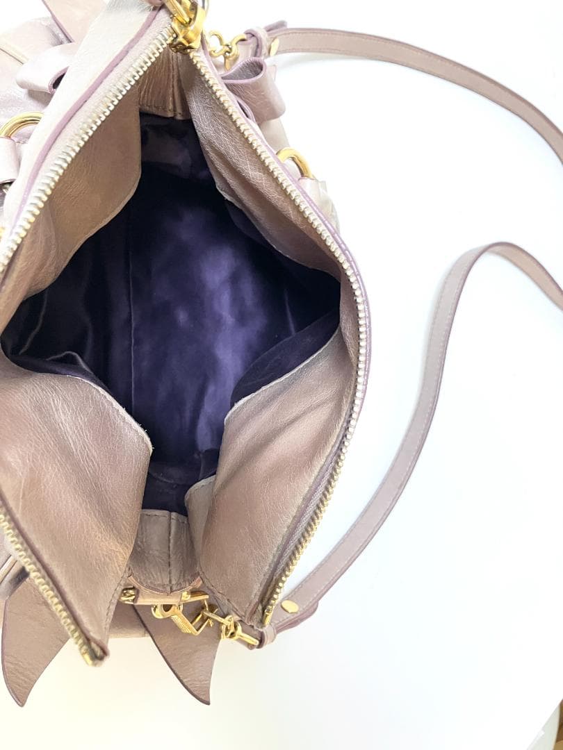 MIU MIU VITELLO LUX RIBBON BAG レザー バッグ