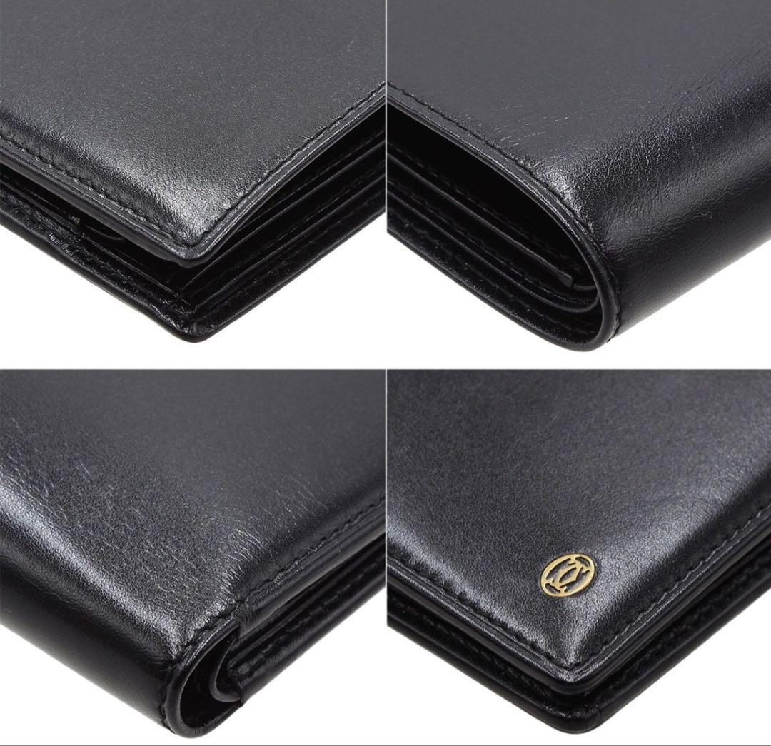 S2094 未使用 カルティエ パシャ レザー 二つ折り財布