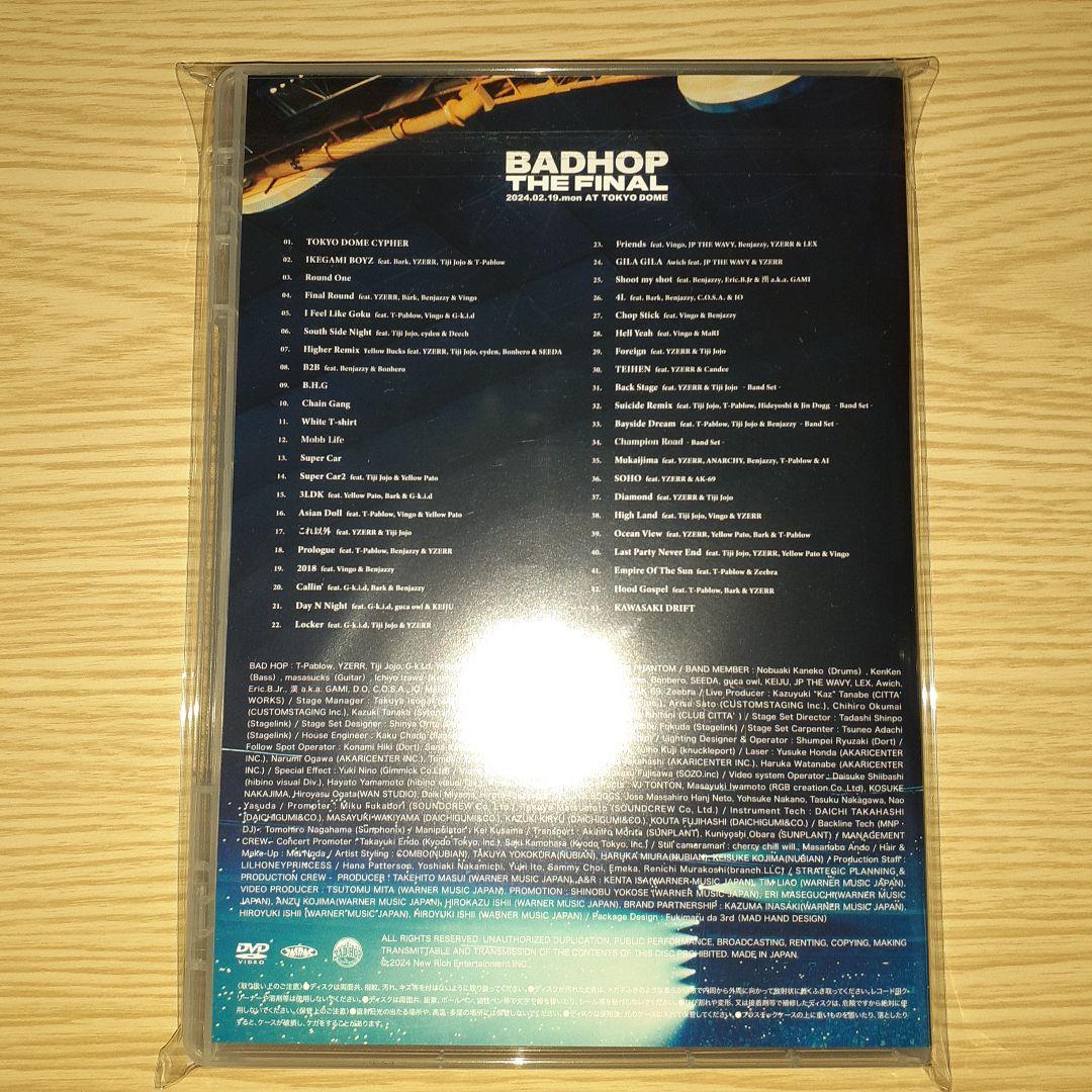 ミュージック BAD HOP THE FINAL TOKYO DOME LIVE DVD