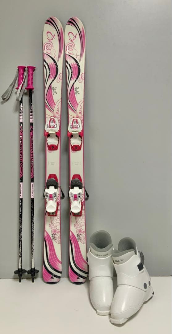 ジュニアスキー　4点セット　K2（ケーツー）板124cm／ブーツ23cm