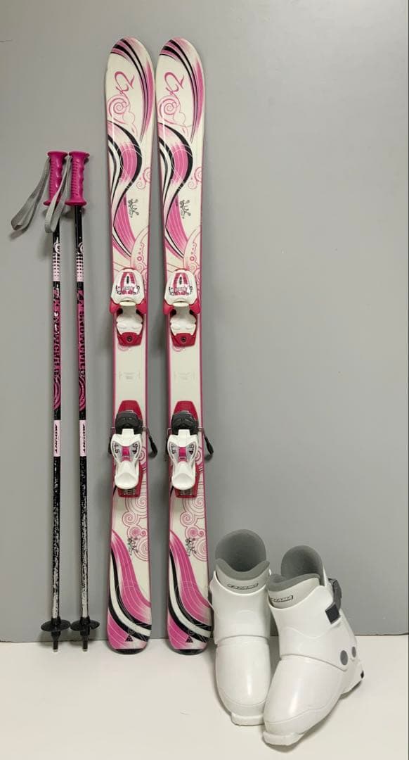 ジュニアスキー　4点セット　K2（ケーツー）板124cm／ブーツ23cm