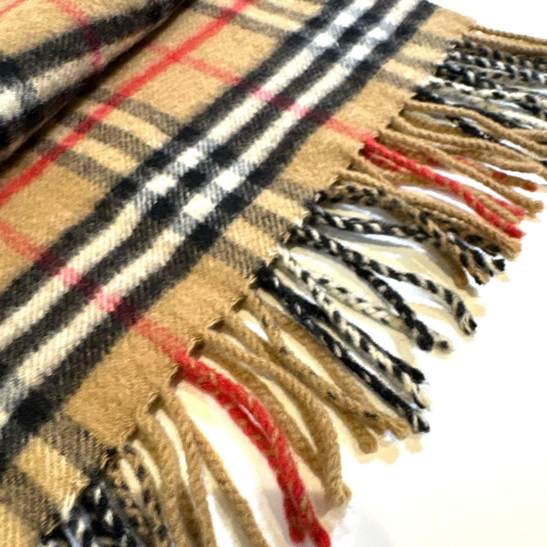 BURBERRY カシミヤ 100%チェックマフラー