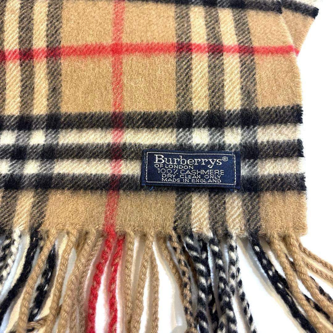 BURBERRY カシミヤ 100%チェックマフラー