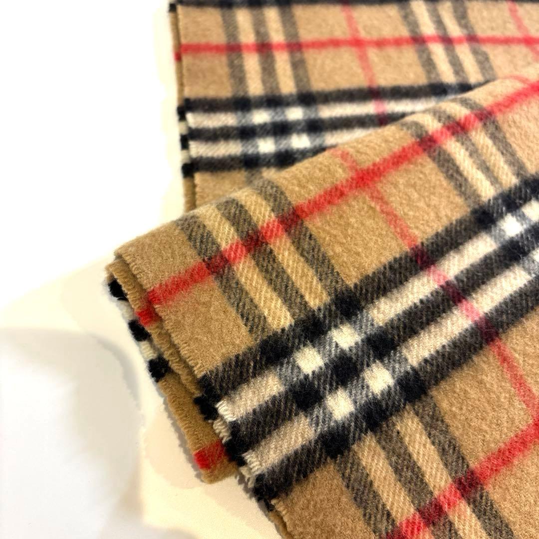 BURBERRY カシミヤ 100%チェックマフラー