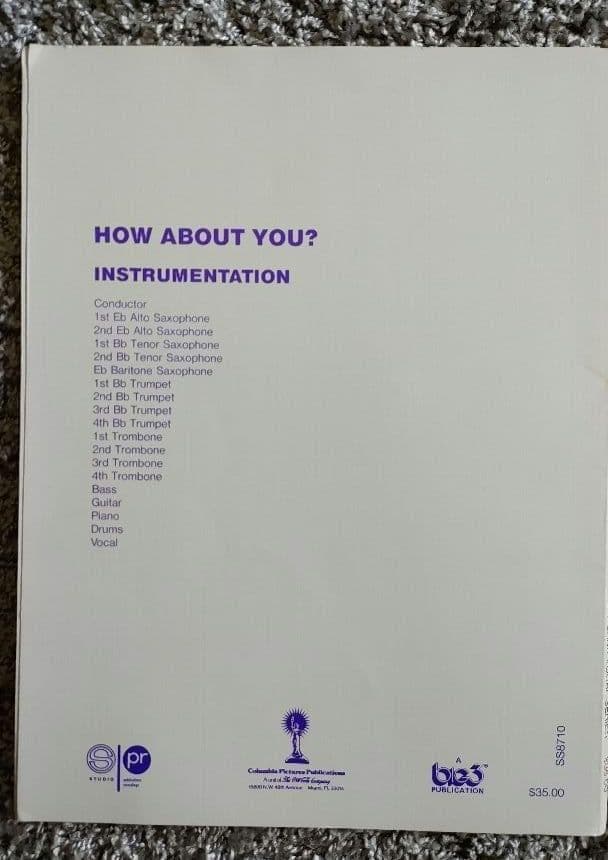 ボーカル　ビッグバンド譜面：HOW ABOUT YOU?