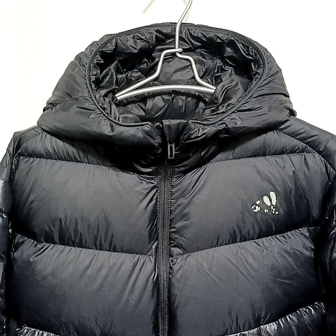 【ダウン80%★XL】adidas アディダス　ダウン　ベンチコート　ブラック
