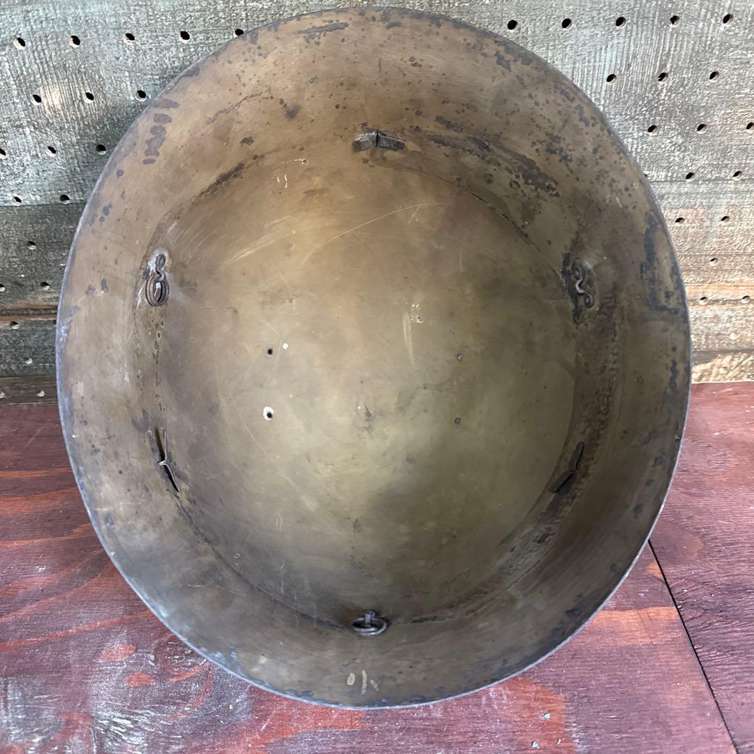 実物　旧日本軍　帝国陸軍　九〇式鉄帽　90式　軍装　ミリタリー　ヘルメット