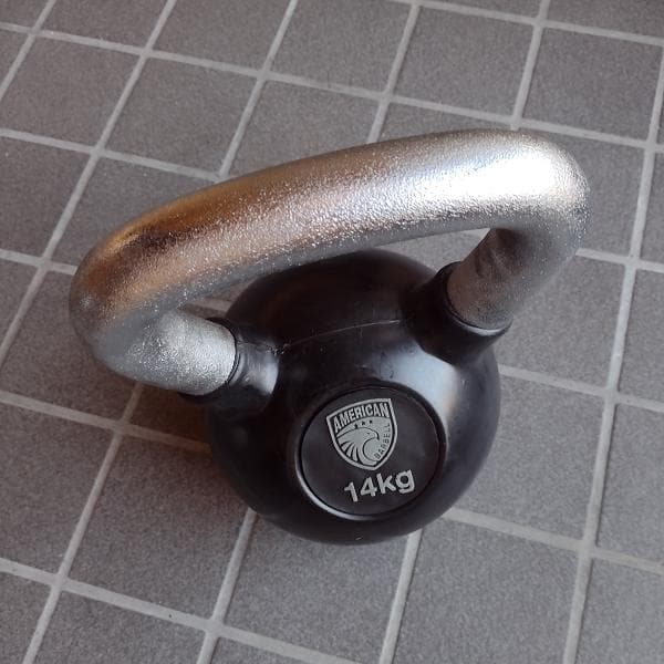 業務用新品 アメリカンバーベル ラバーコート ケトルベル 14kg