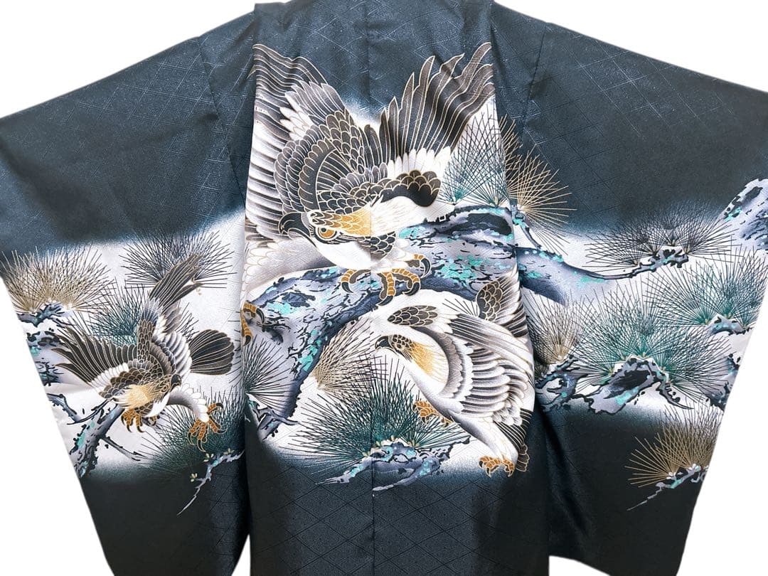 黒×白♡七五三　5歳　男の子　フルセット　一式　鷹