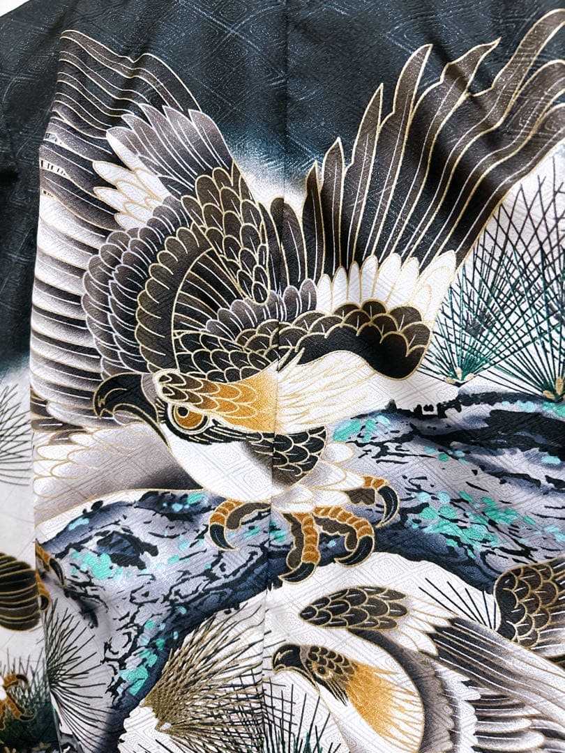 黒×白♡七五三　5歳　男の子　フルセット　一式　鷹