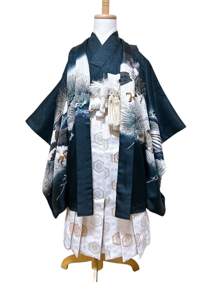 黒×白♡七五三　5歳　男の子　フルセット　一式　鷹