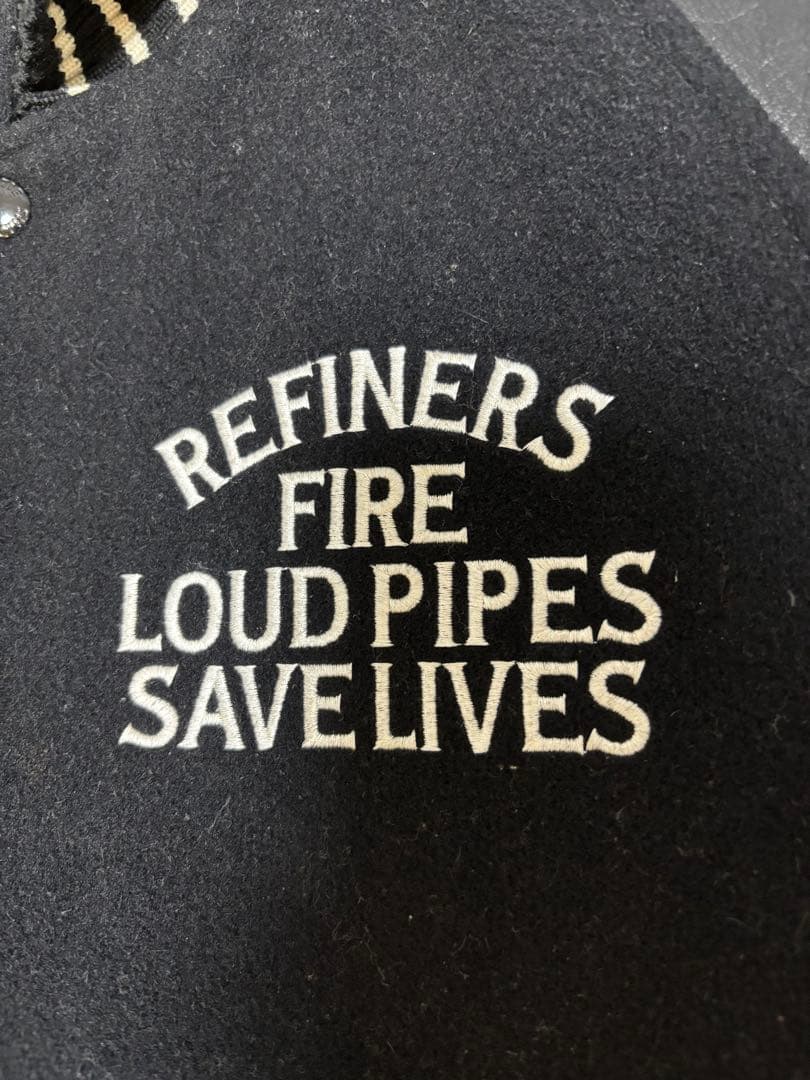 【最終価格】COOTIEロゴ 刺繍 ワッペン袖レザー袖革 スタジャン M