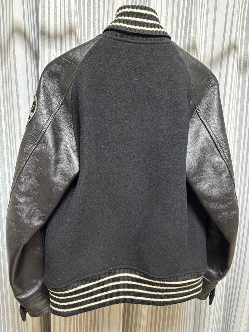 【最終価格】COOTIEロゴ 刺繍 ワッペン袖レザー袖革 スタジャン M