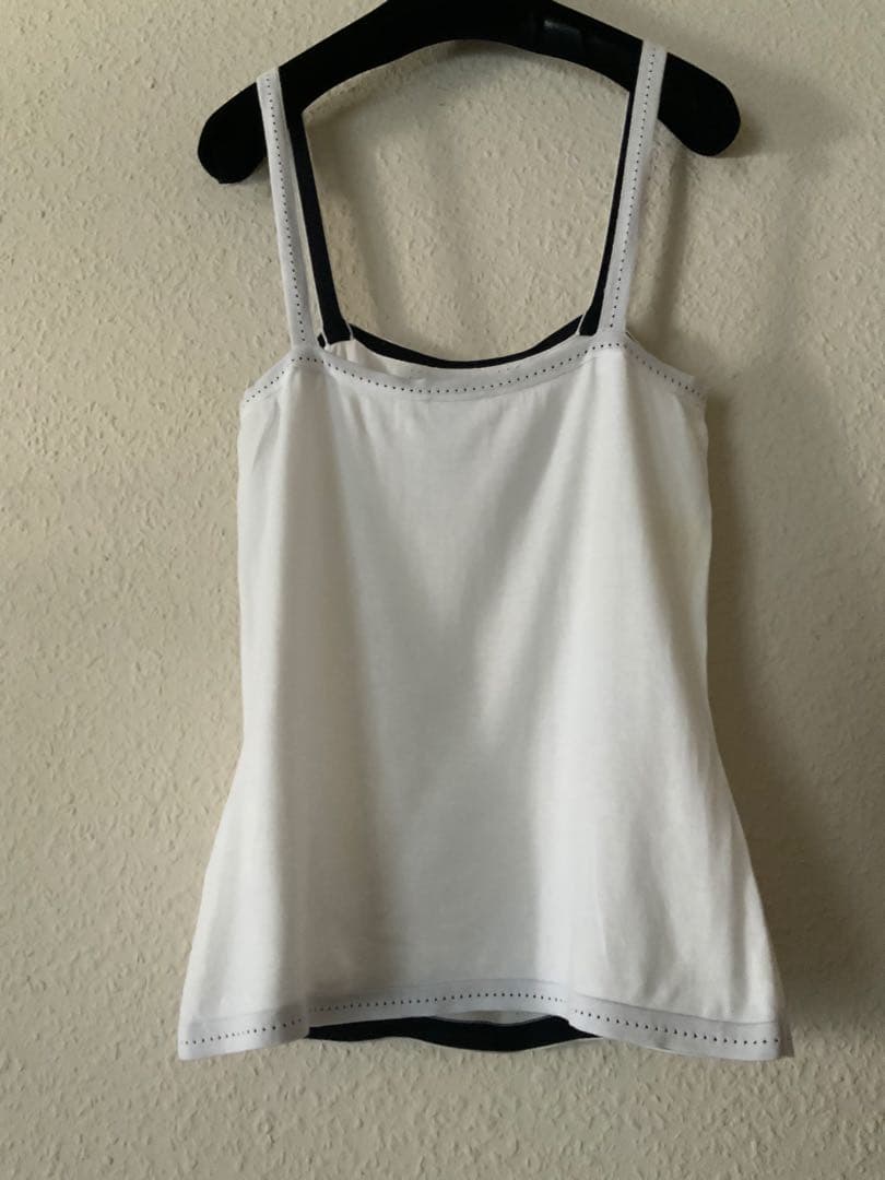 シャネルホワイトキャミソール ロゴ　36