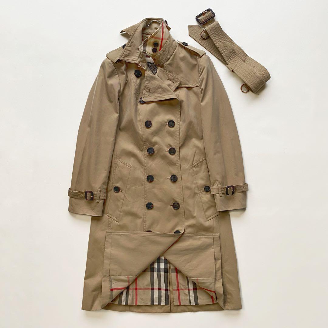 バーバリー サンドリンガム　ロング 正規品 トレンチコート ハニーベージュ