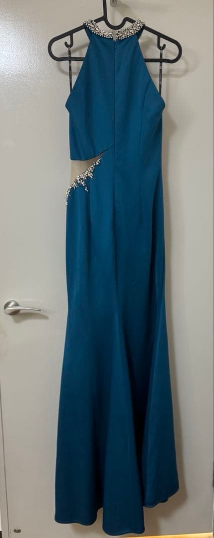 angelR エンジェルアール　青　紺　ロングドレス　スリット　M